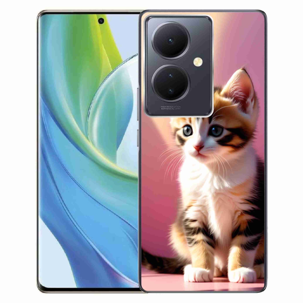 Gelový kryt mmCase na Vivo V29 Lite 5G - zvědavé kotě 2