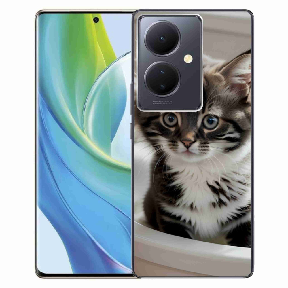 Gelový kryt mmCase na Vivo V29 Lite 5G - zvědavé kotě