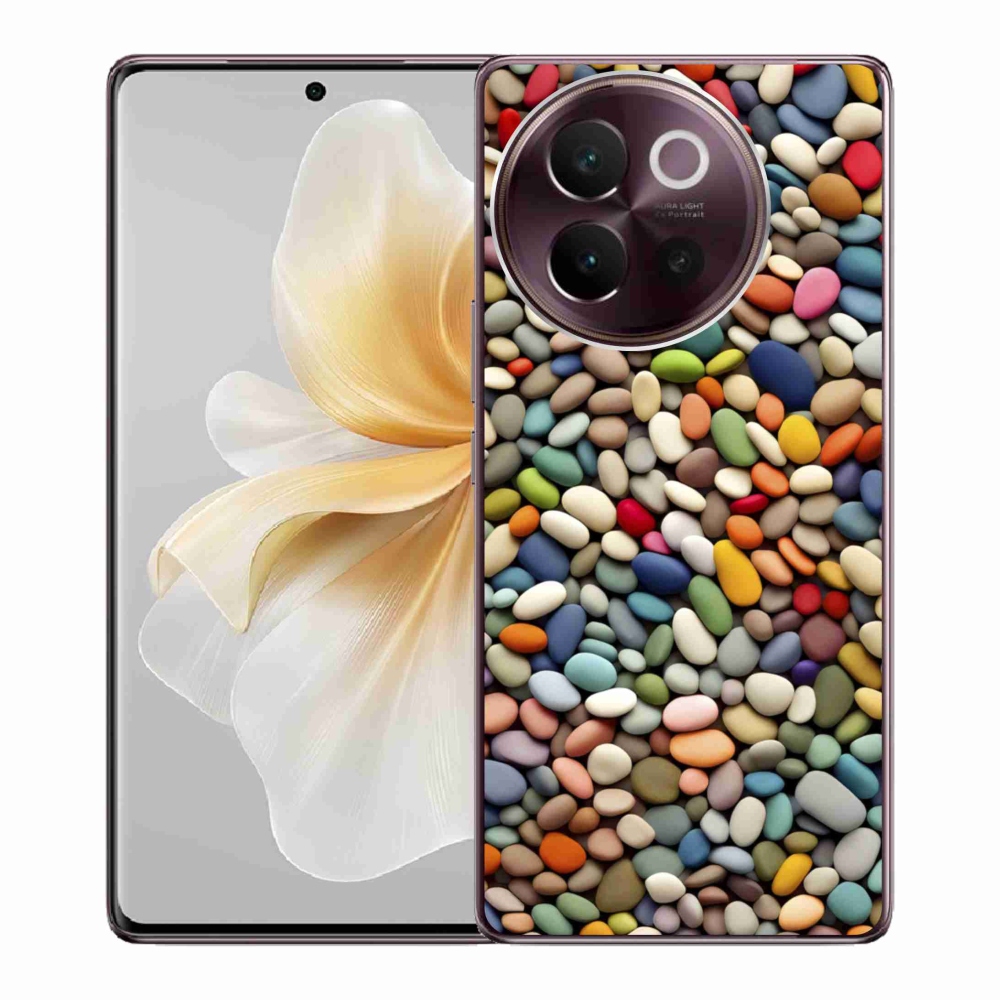Gelový kryt mmCase na Vivo V40 Lite 5G - barevné kamínky 2