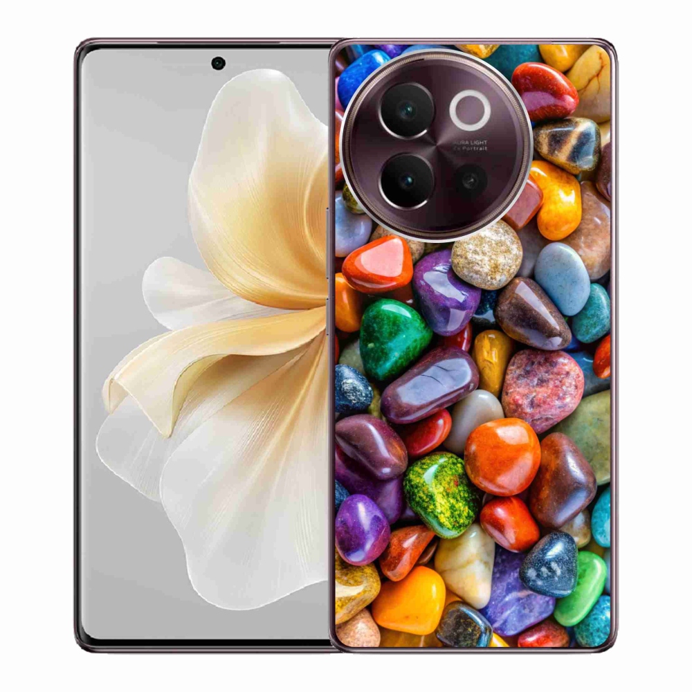 Gelový kryt mmCase na Vivo V40 Lite 5G - barevné kamínky