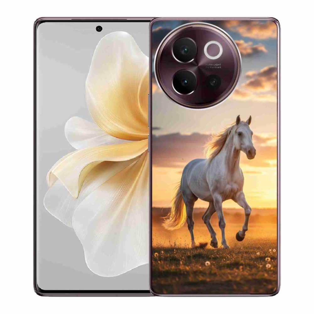 Gelový kryt mmCase na Vivo V40 Lite 5G - běžící bílý kůň 2