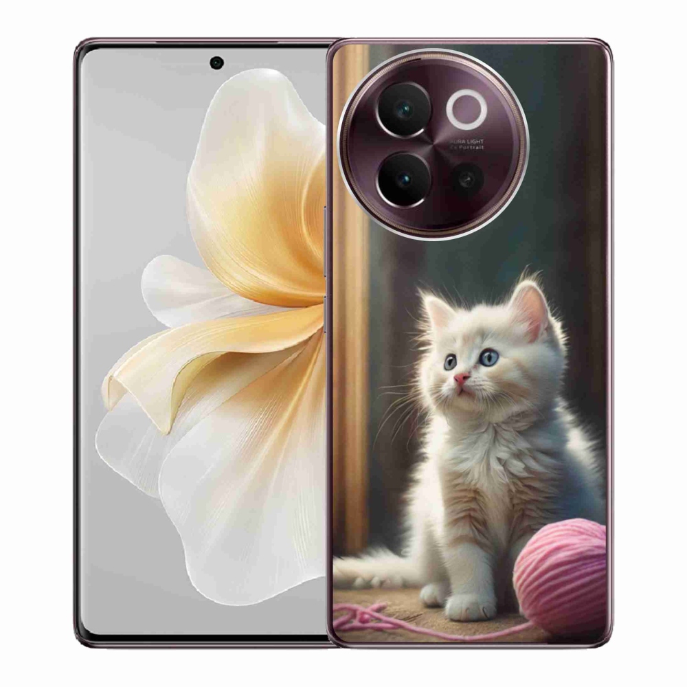 Gelový kryt mmCase na Vivo V40 Lite 5G - bílé kotě 2