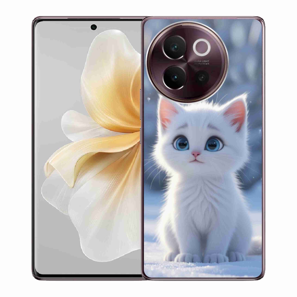 Gelový kryt mmCase na Vivo V40 Lite 5G - bílé kotě 3