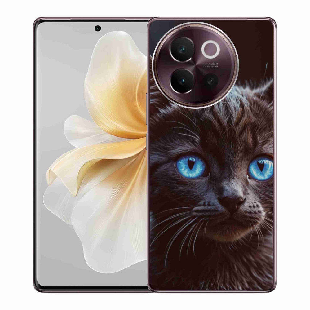 Gelový kryt mmCase na Vivo V40 Lite 5G - černé kotě 2