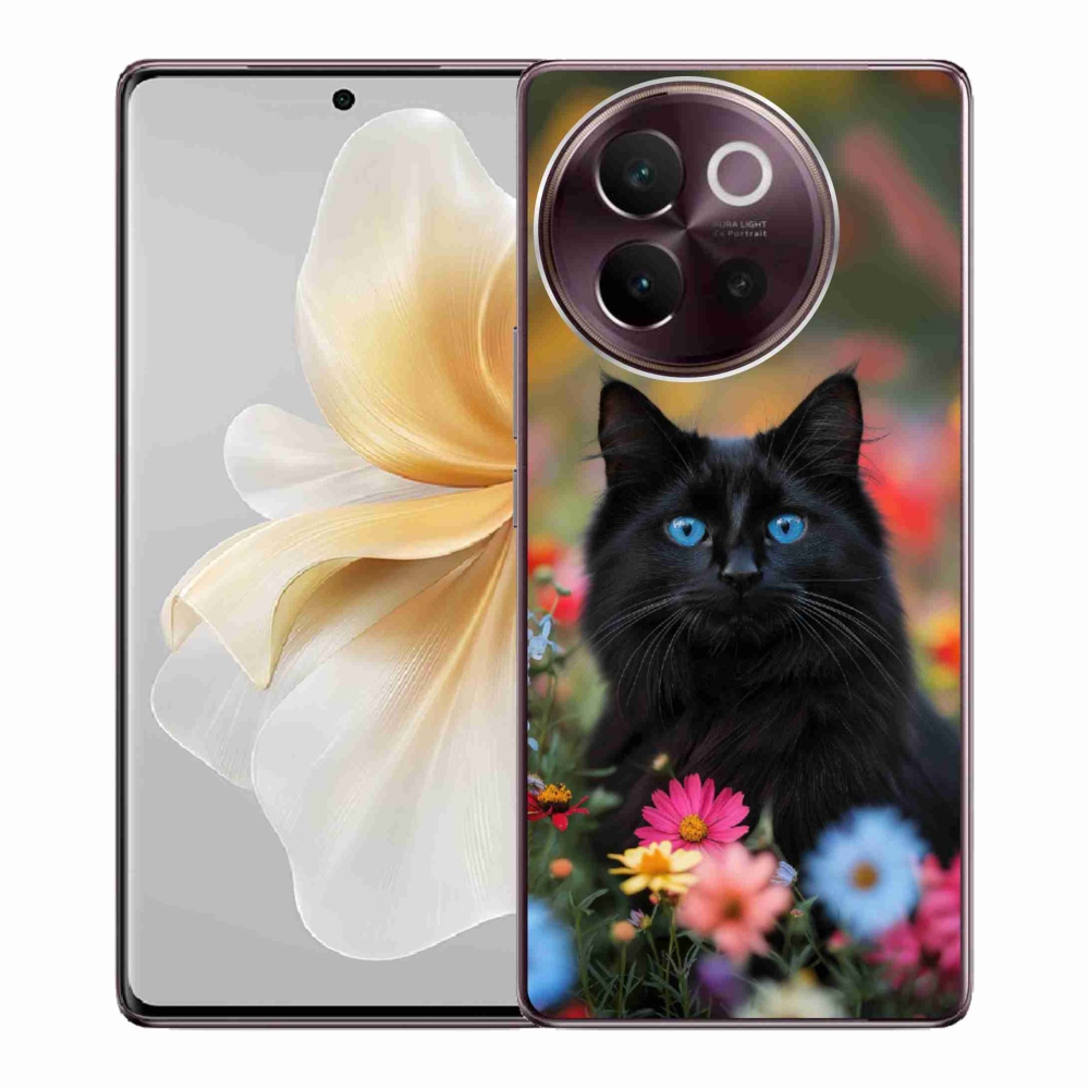 Gelový kryt mmCase na Vivo V40 Lite 5G - černé kotě 4