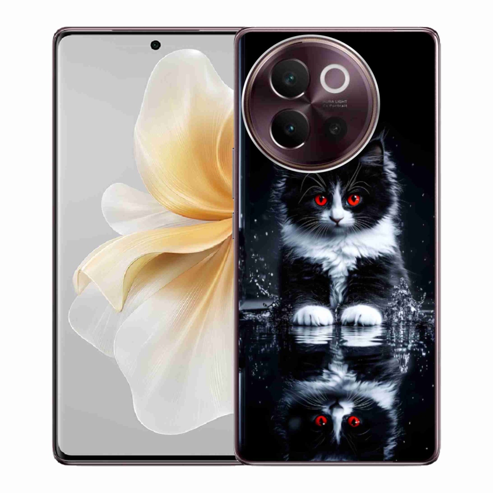 Gelový kryt mmCase na Vivo V40 Lite 5G - černobílé kotě