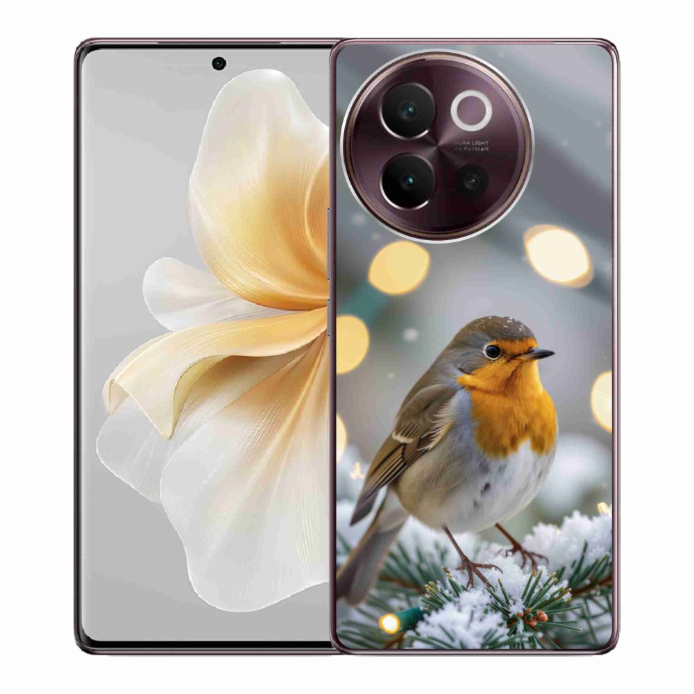 Gelový kryt mmCase na Vivo V40 Lite 5G - červenka v zimě