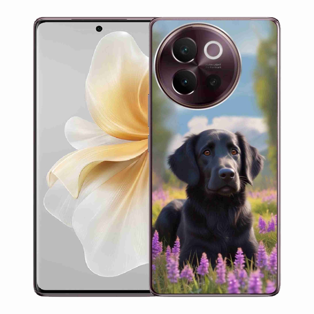 Gelový kryt mmCase na Vivo V40 Lite 5G - elegantní černý retrívr