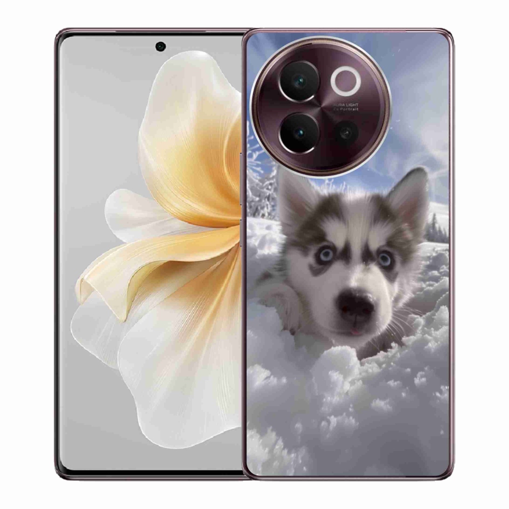 Gelový kryt mmCase na Vivo V40 Lite 5G - husky ve sněhu