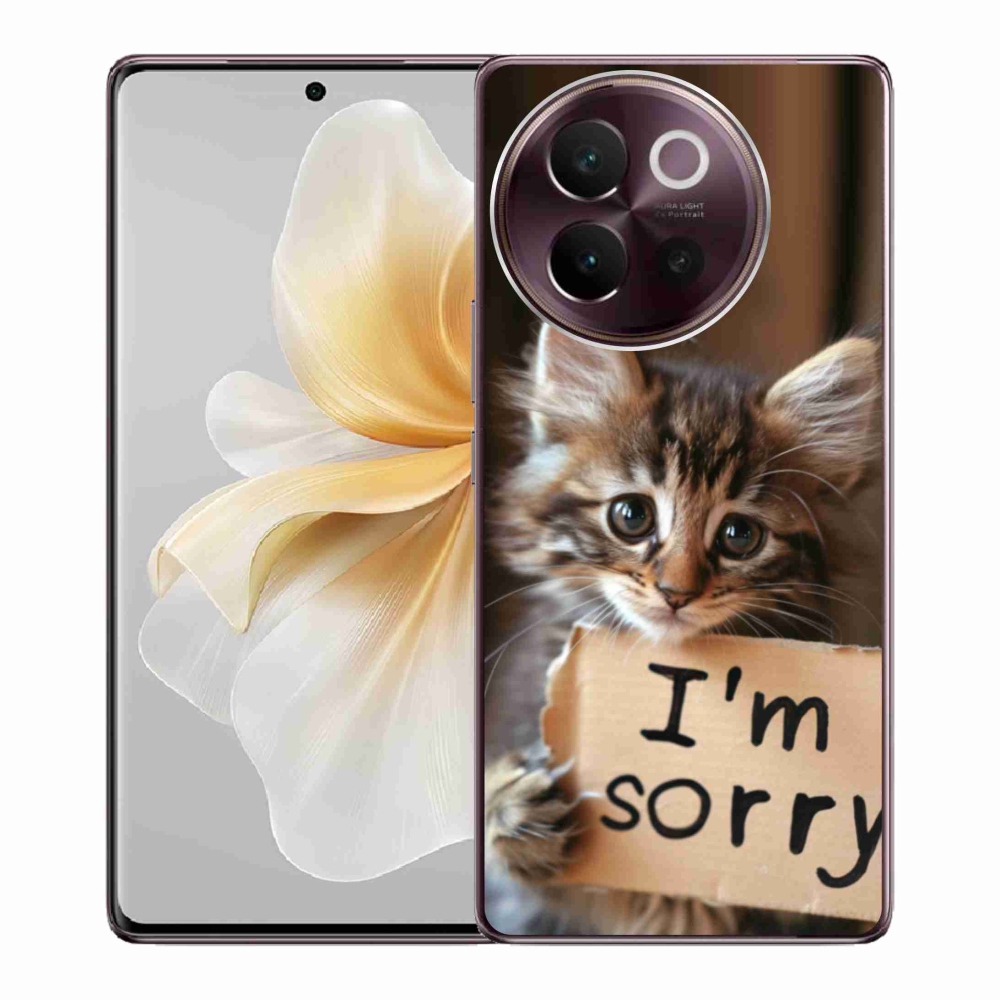 Gelový kryt mmCase na Vivo V40 Lite 5G - kočíčí omluva