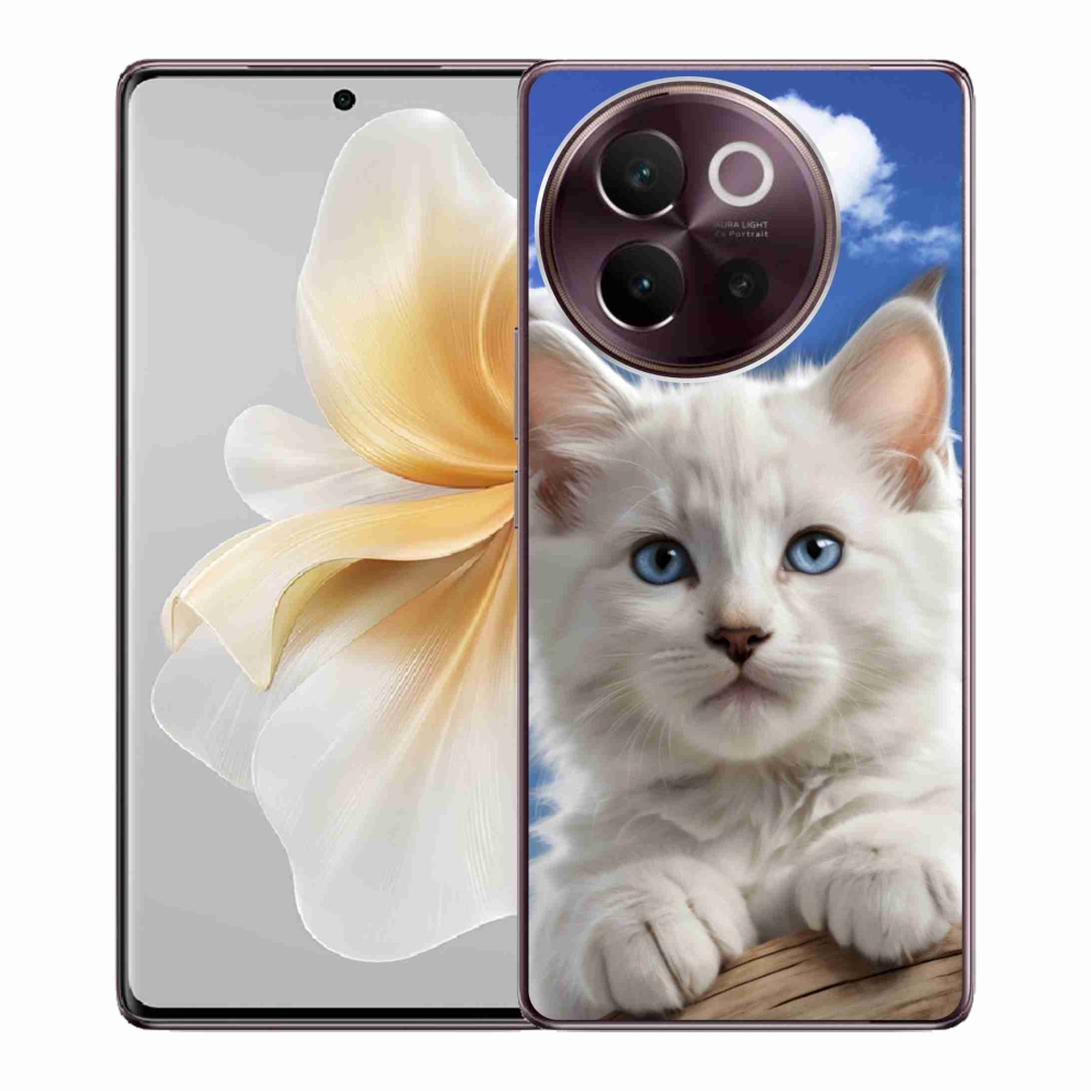 Gelový kryt mmCase na Vivo V40 Lite 5G - kotě a oblaka