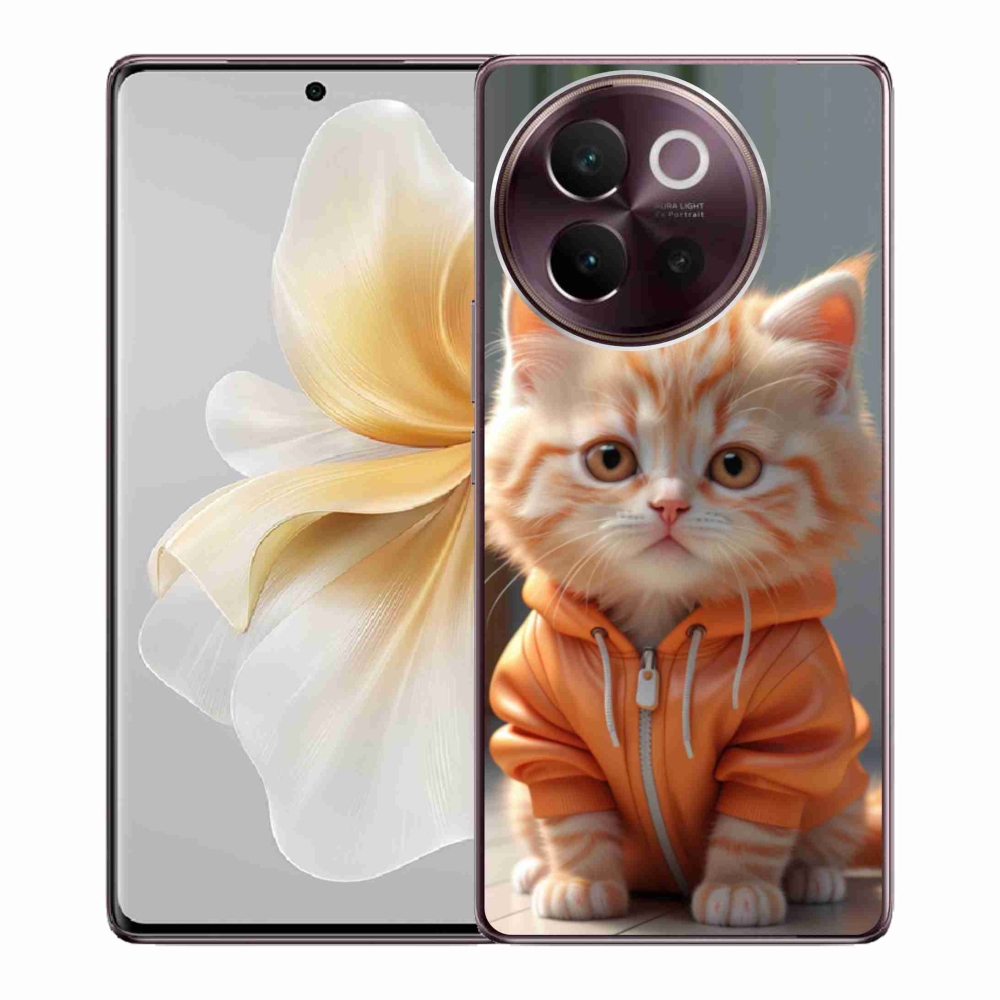 Gelový kryt mmCase na Vivo V40 Lite 5G - kotě v mikině
