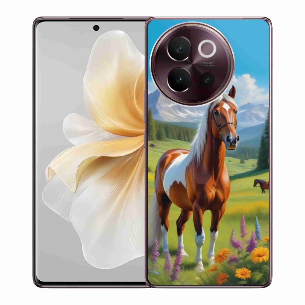 Gelový kryt mmCase na Vivo V40 Lite 5G - kůň na louce
