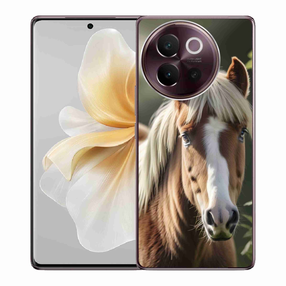 Gelový kryt mmCase na Vivo V40 Lite 5G - kůň se světlou hřívou