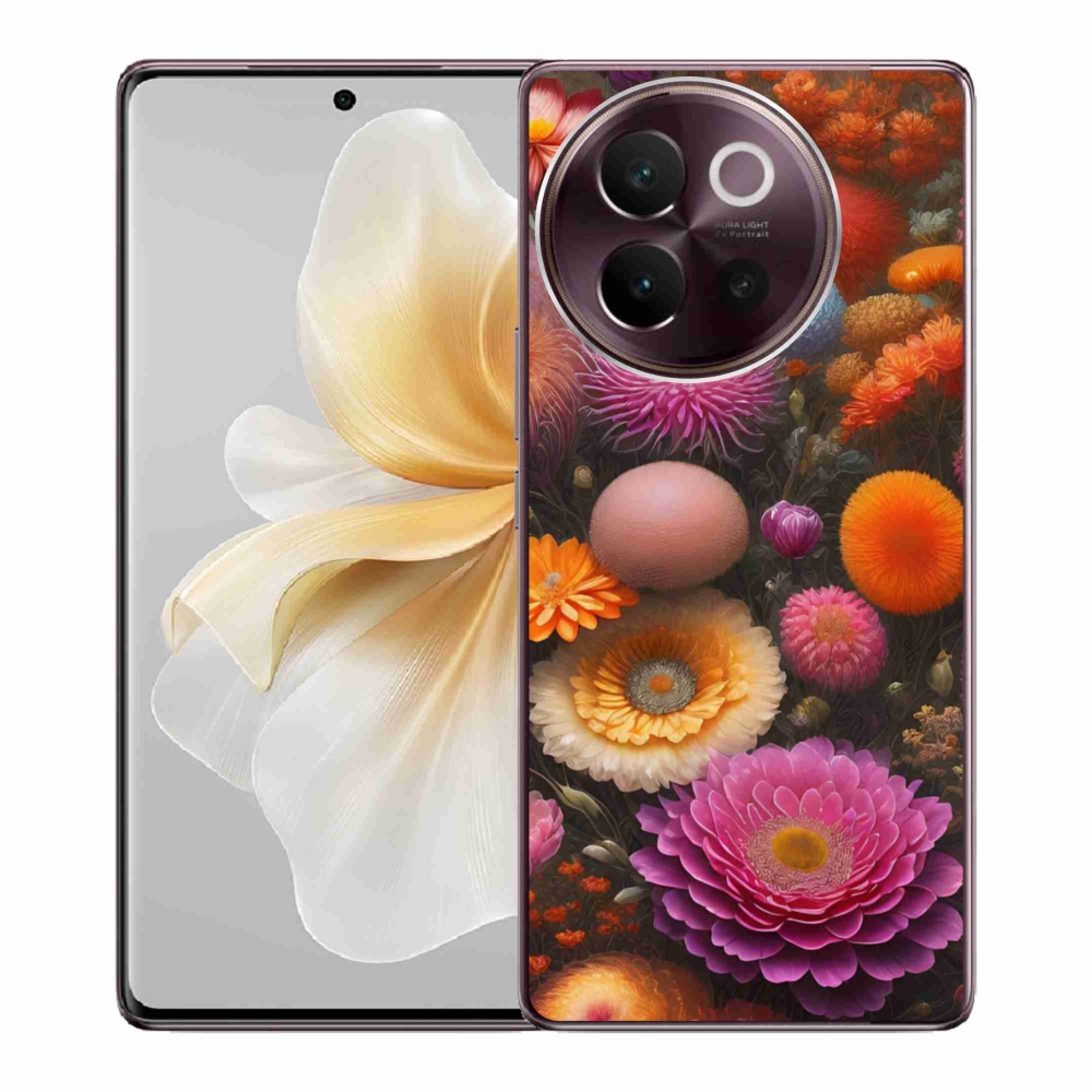 Gelový kryt mmCase na Vivo V40 Lite 5G - květinová kompozice