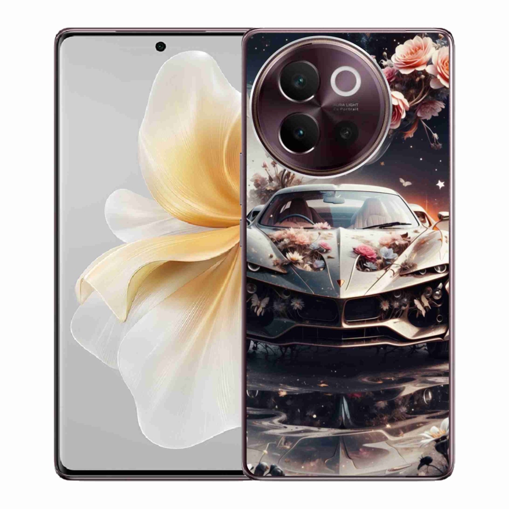 Gelový kryt mmCase na Vivo V40 Lite 5G - květinový sportovní vůz