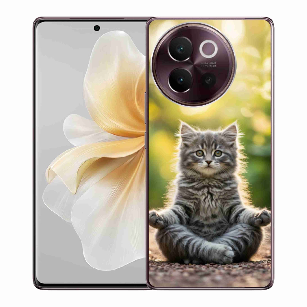 Gelový kryt mmCase na Vivo V40 Lite 5G - meditující kotě