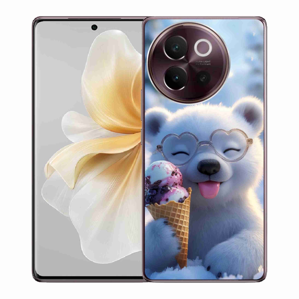 Gelový kryt mmCase na Vivo V40 Lite 5G - medvídek se zmrzlinou