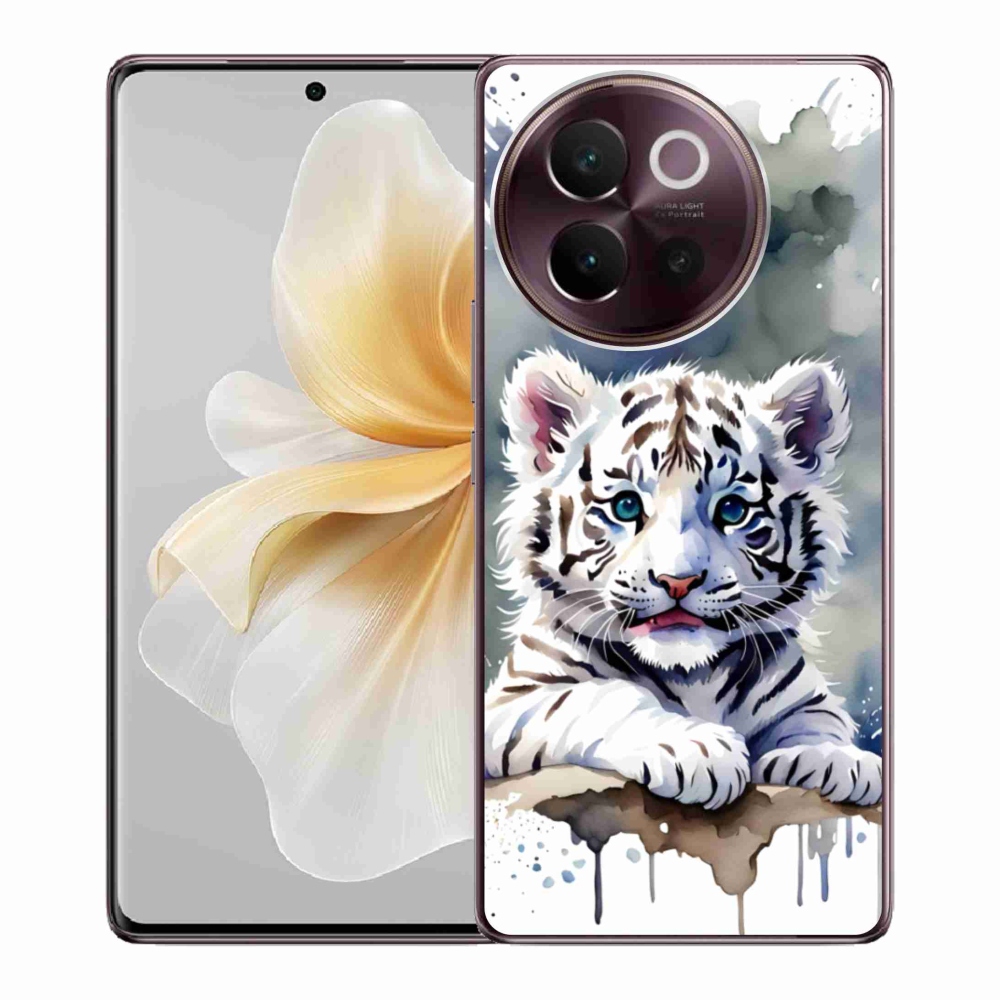 Gelový kryt mmCase na Vivo V40 Lite 5G - mládě bílého tygra