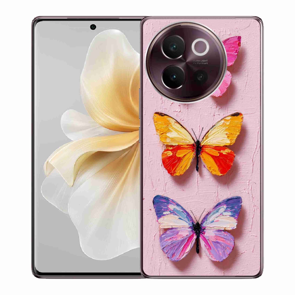 Gelový kryt mmCase na Vivo V40 Lite 5G - motýlí trojice