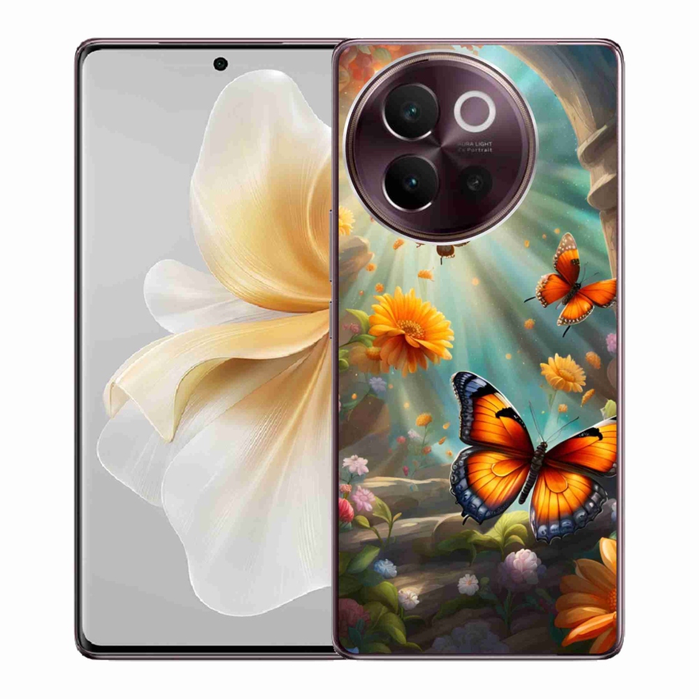 Gelový kryt mmCase na Vivo V40 Lite 5G - motýlí zahrada 2