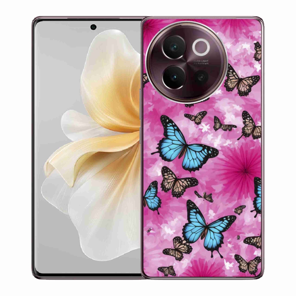 Gelový kryt mmCase na Vivo V40 Lite 5G - motýlí zahrada