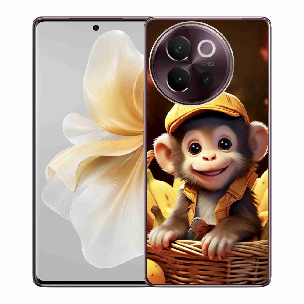Gelový kryt mmCase na Vivo V40 Lite 5G - opice v košíku
