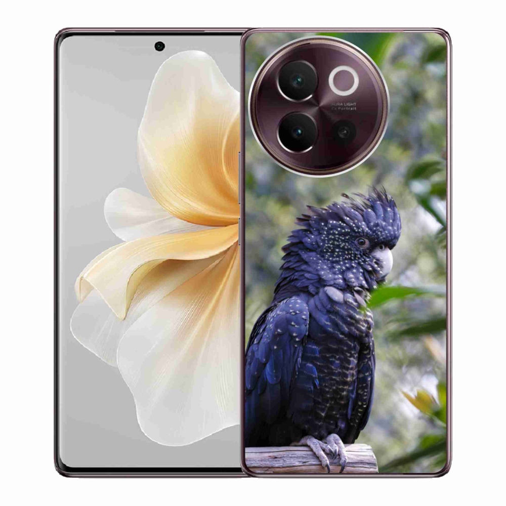 Gelový kryt mmCase na Vivo V40 Lite 5G - papoušek kakadu černý