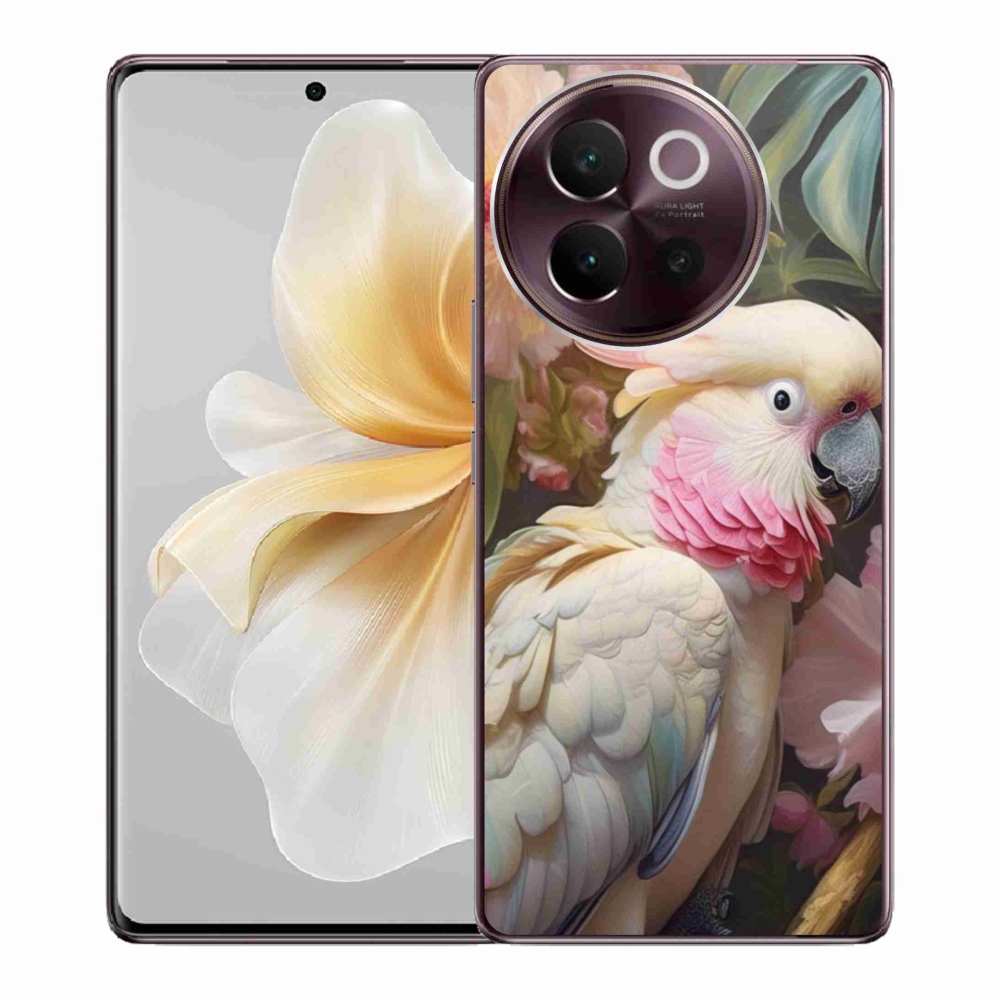 Gelový kryt mmCase na Vivo V40 Lite 5G - papoušek kakadu růžový 2