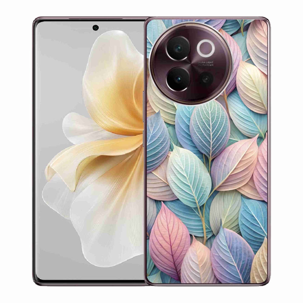 Gelový kryt mmCase na Vivo V40 Lite 5G - pastelové listy