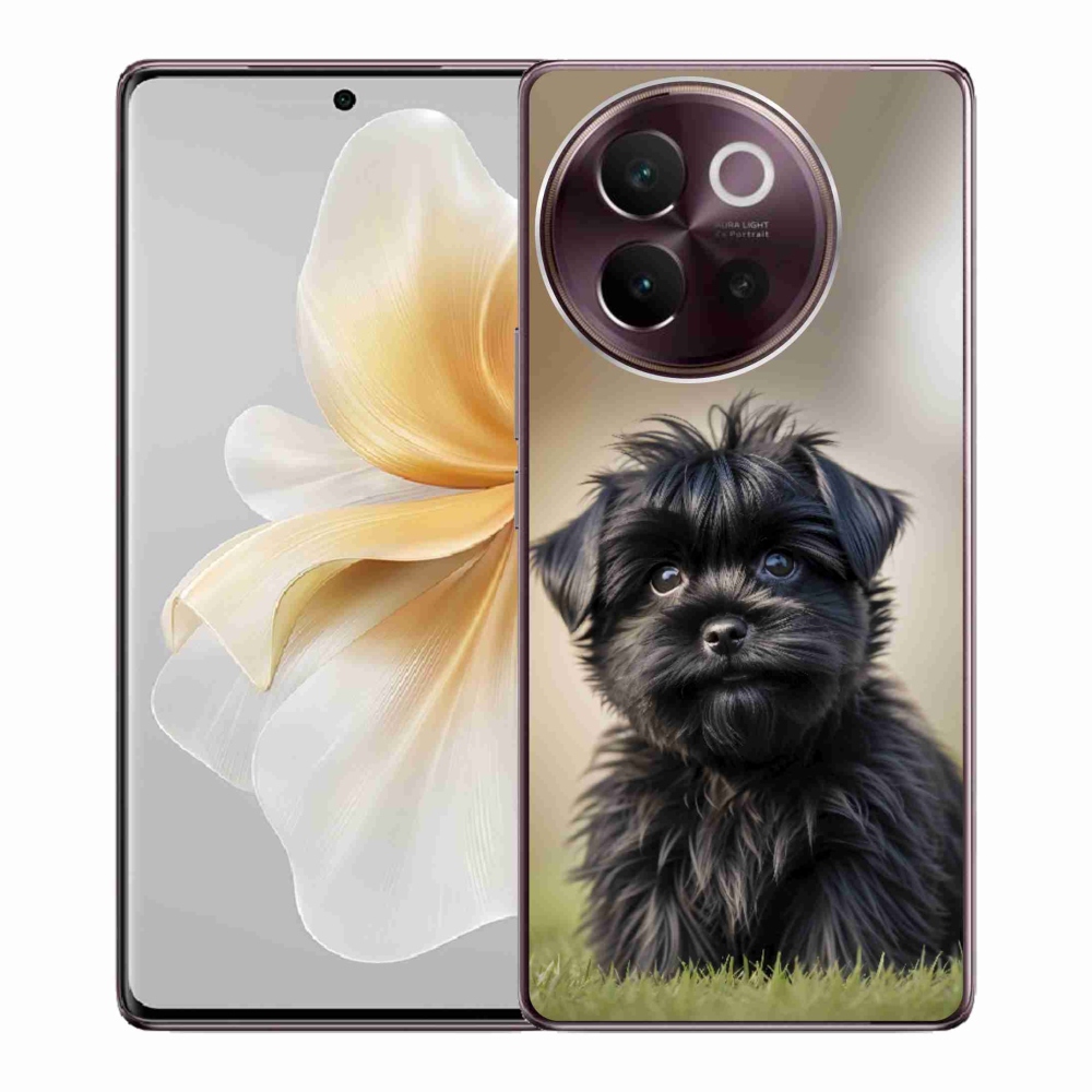 Gelový kryt mmCase na Vivo V40 Lite 5G - roztomilý černý pejsek