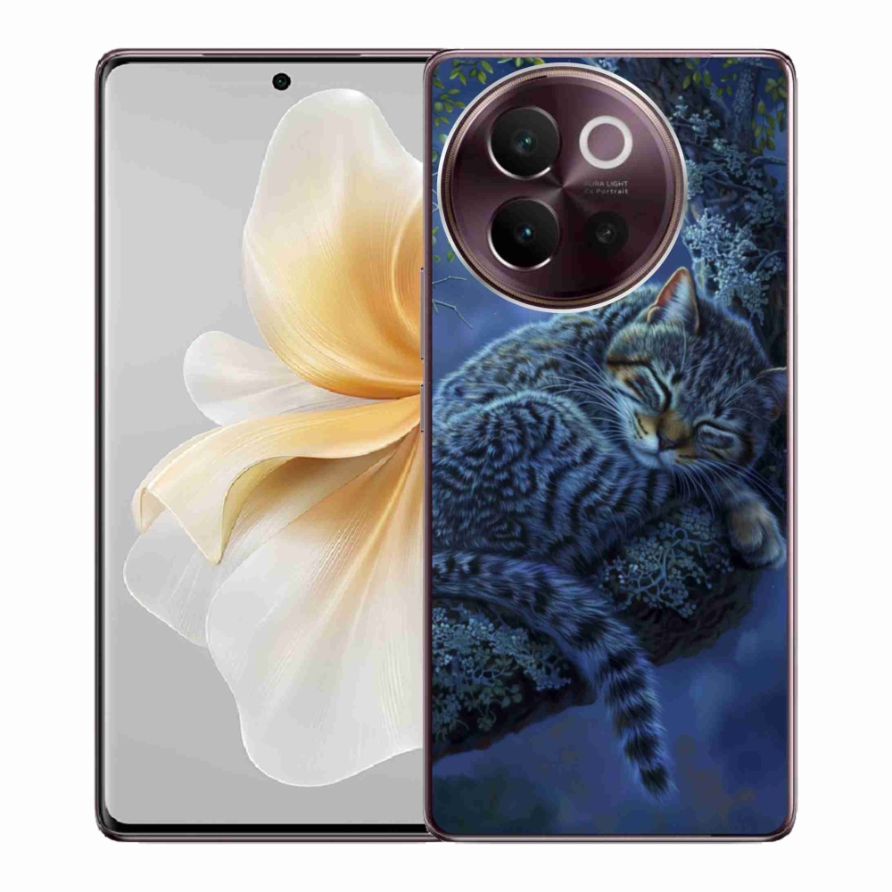 Gelový kryt mmCase na Vivo V40 Lite 5G - spící kočka