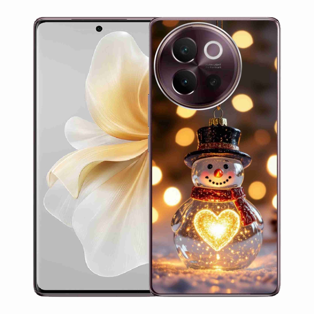 Gelový kryt mmCase na Vivo V40 Lite 5G - svítící vánoční sněhulák