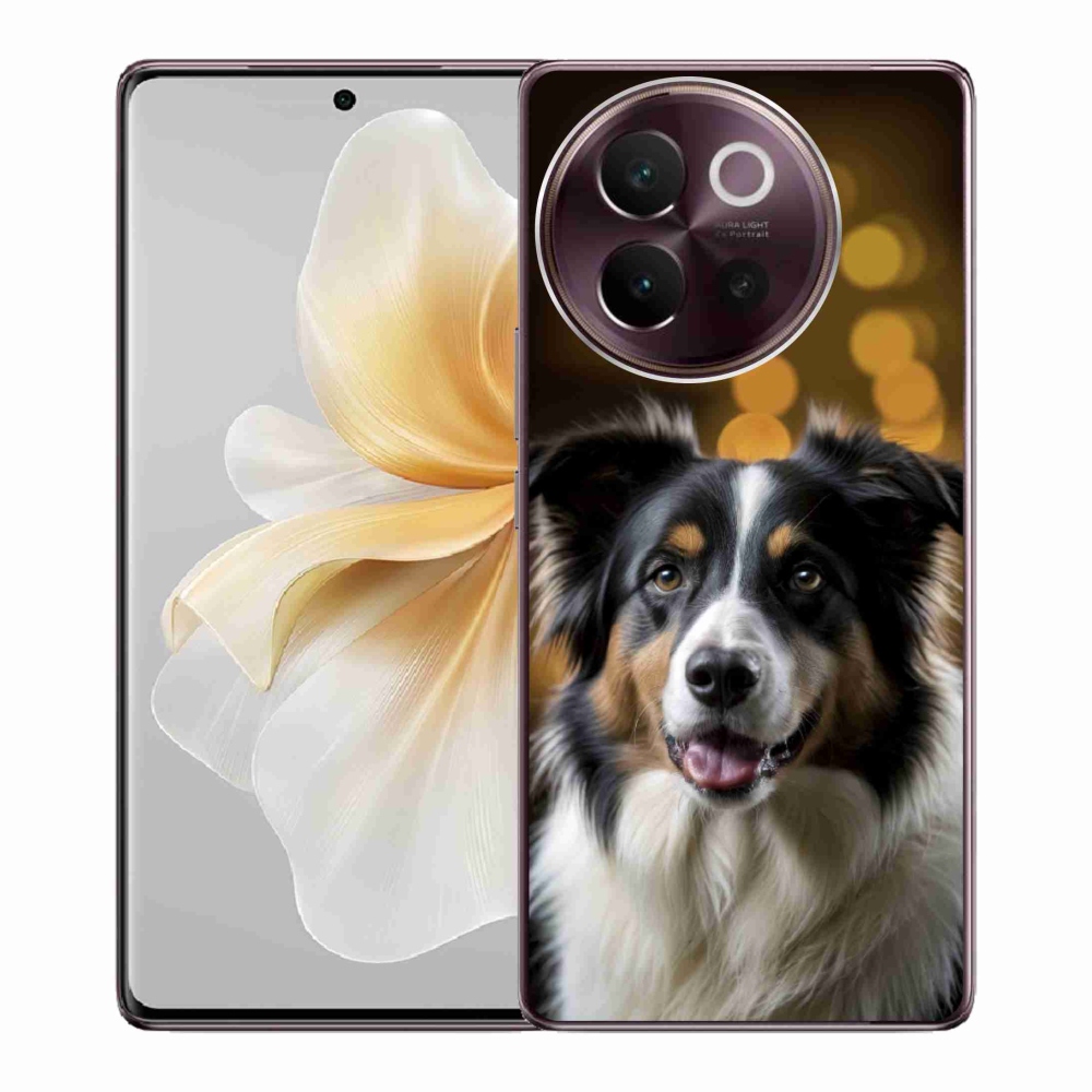 Gelový kryt mmCase na Vivo V40 Lite 5G - usměvavý australský ovčák