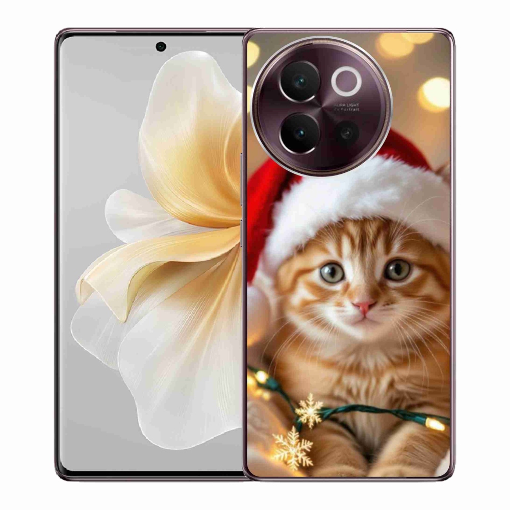 Gelový kryt mmCase na Vivo V40 Lite 5G - vánoční kotě