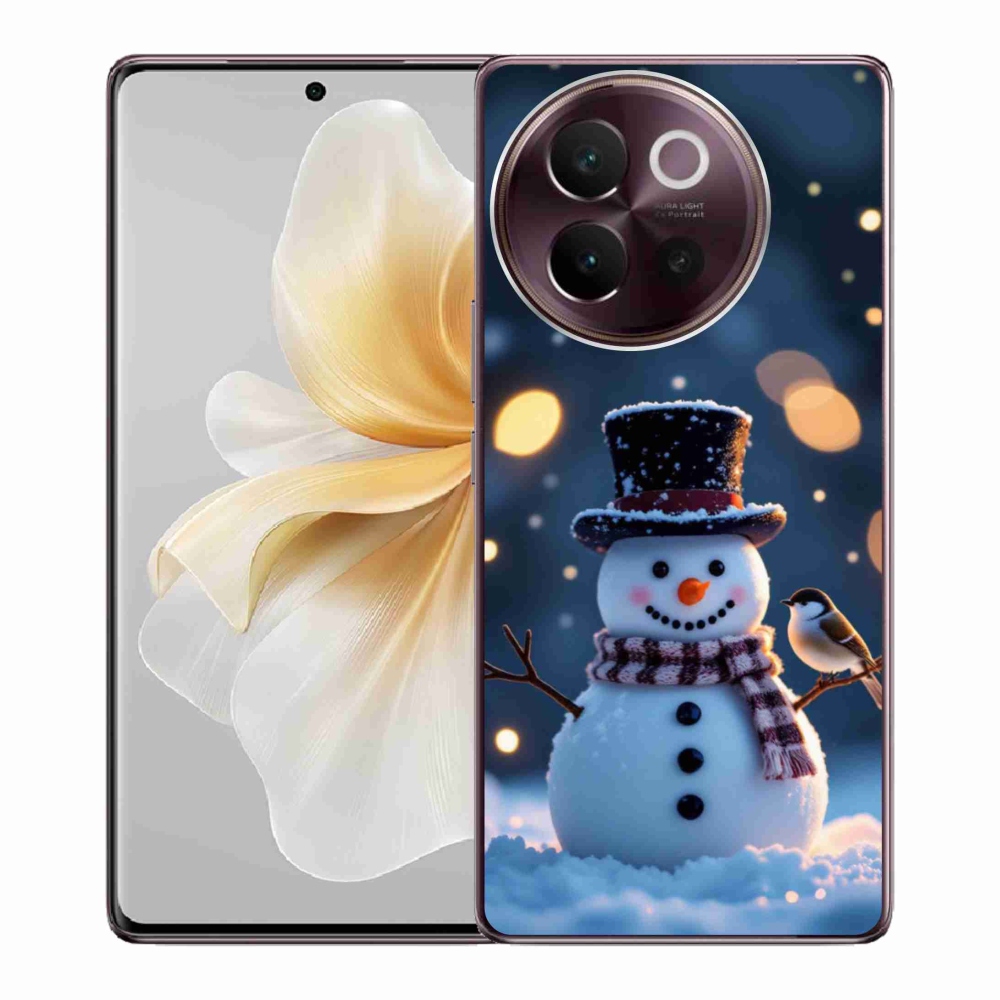 Gelový kryt mmCase na Vivo V40 Lite 5G - vánoční sněhulák