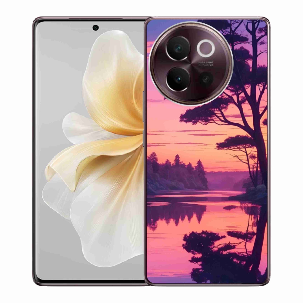 Gelový kryt mmCase na Vivo V40 Lite 5G - západ slunce nad jezerem