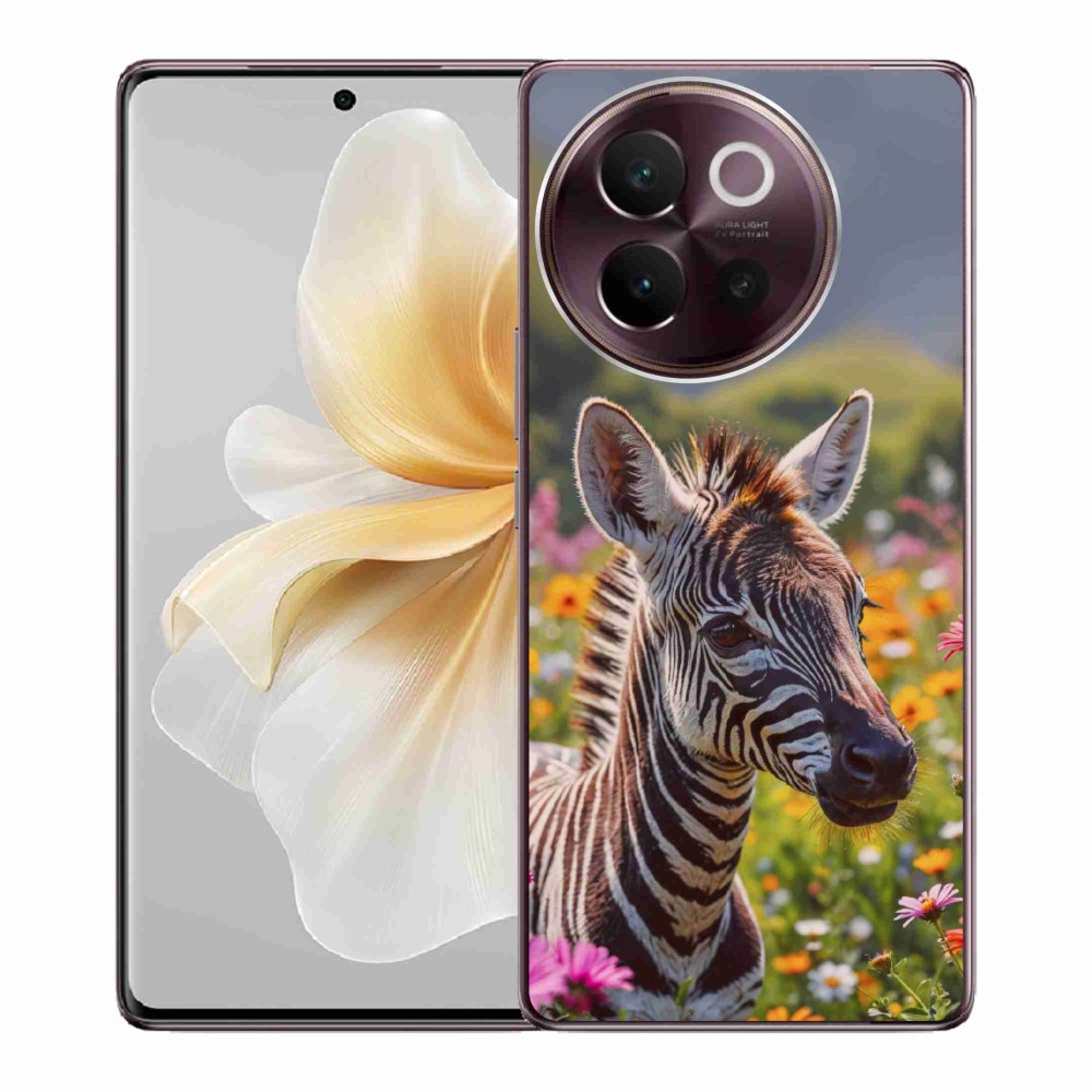 Gelový kryt mmCase na Vivo V40 Lite 5G - zebra na louce