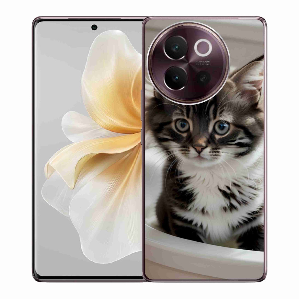Gelový kryt mmCase na Vivo V40 Lite 5G - zvědavé kotě