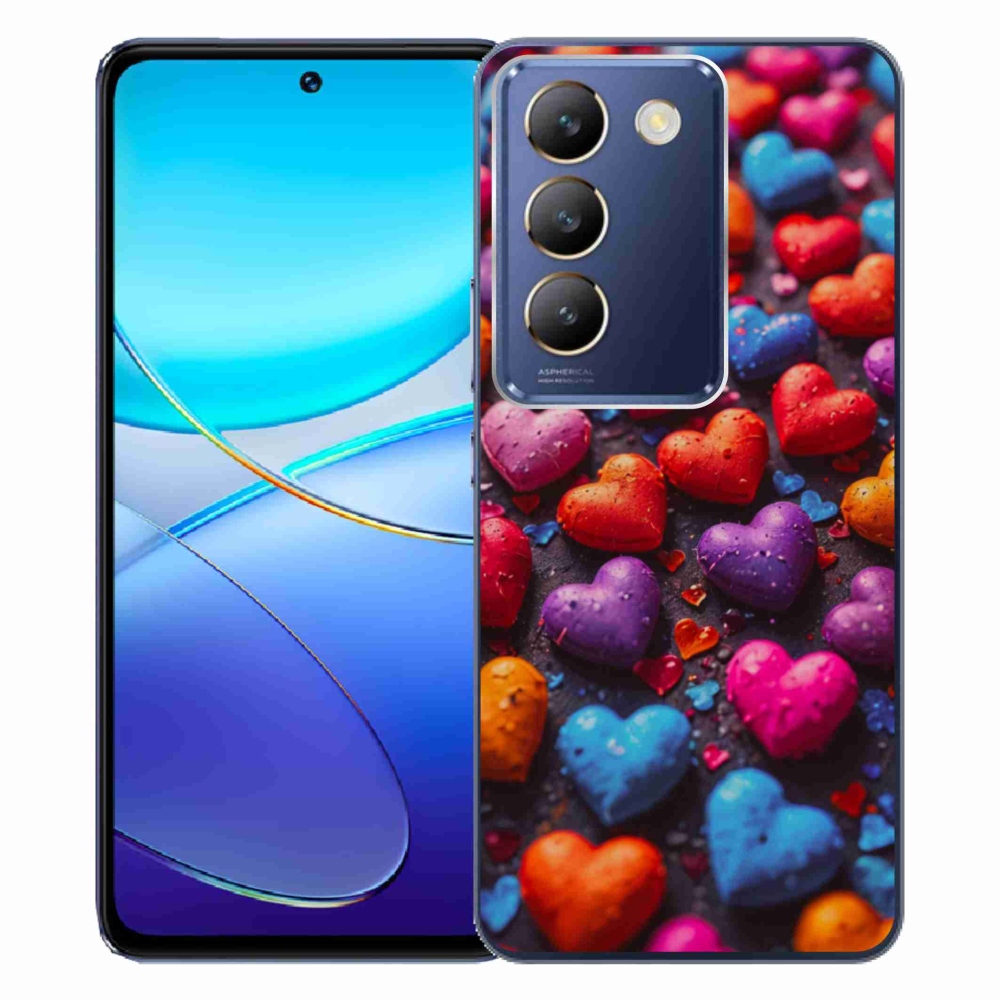 Gelový kryt mmCase na Vivo V40 SE/5G - barevná srdce