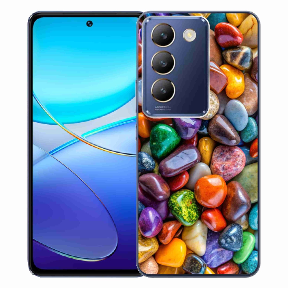 Gelový kryt mmCase na Vivo V40 SE/5G - barevné kamínky