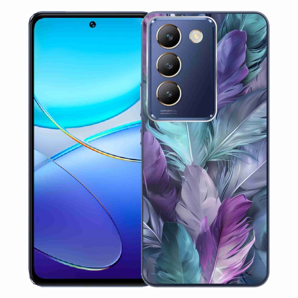 Gelový kryt mmCase na Vivo V40 SE/5G - barevné peří 2