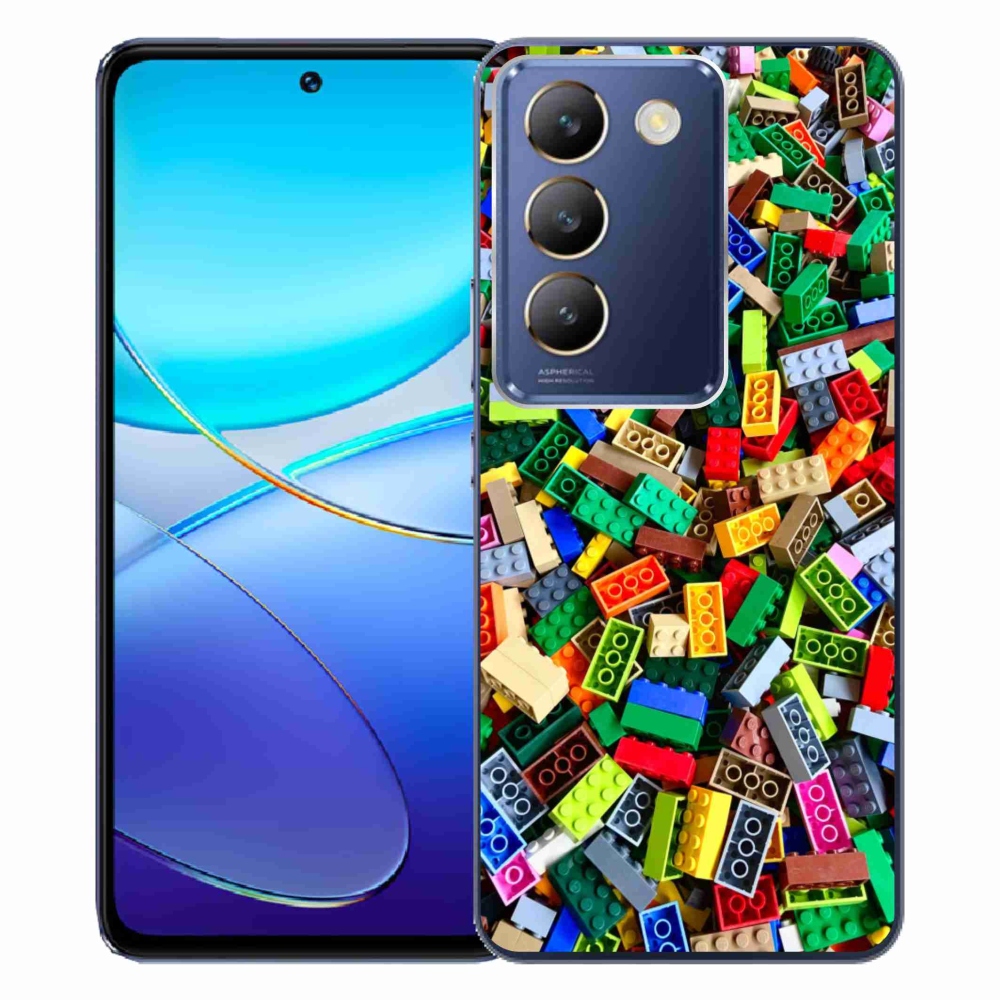 Gelový kryt mmCase na Vivo V40 SE/5G - barevné stavební kostky