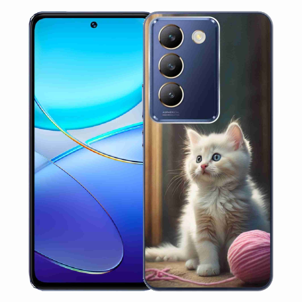 Gelový kryt mmCase na Vivo V40 SE/5G - bílé kotě 2