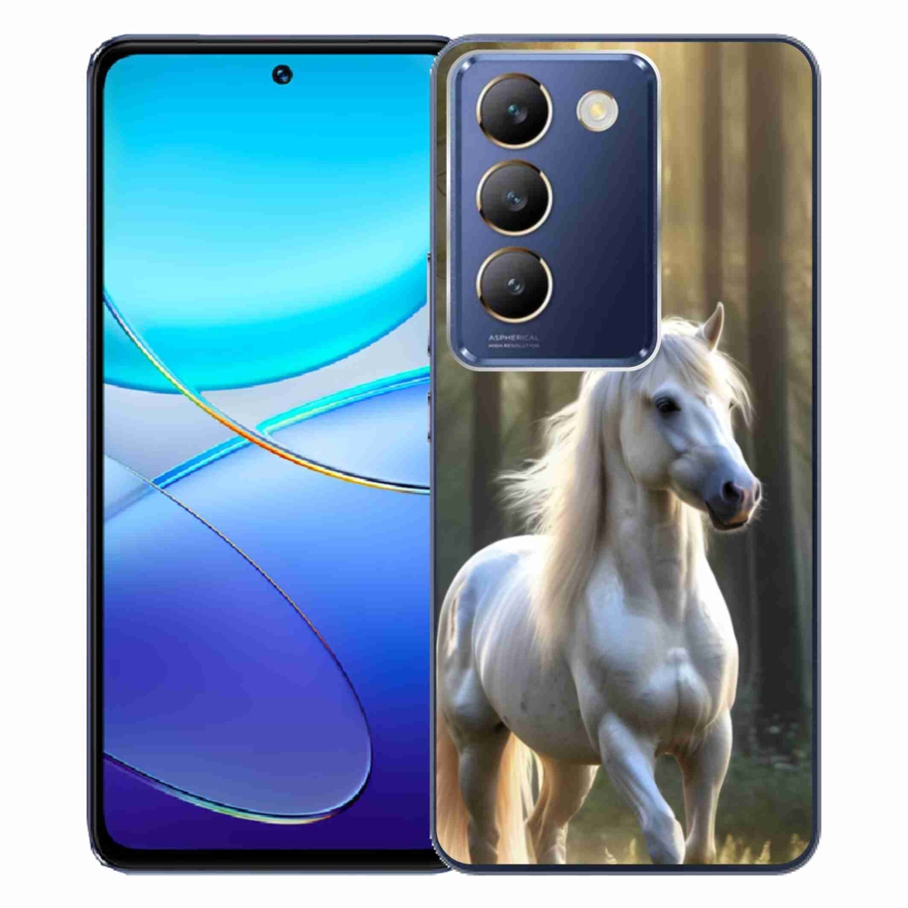 Gelový kryt mmCase na Vivo V40 SE/5G - bílý kůň 3