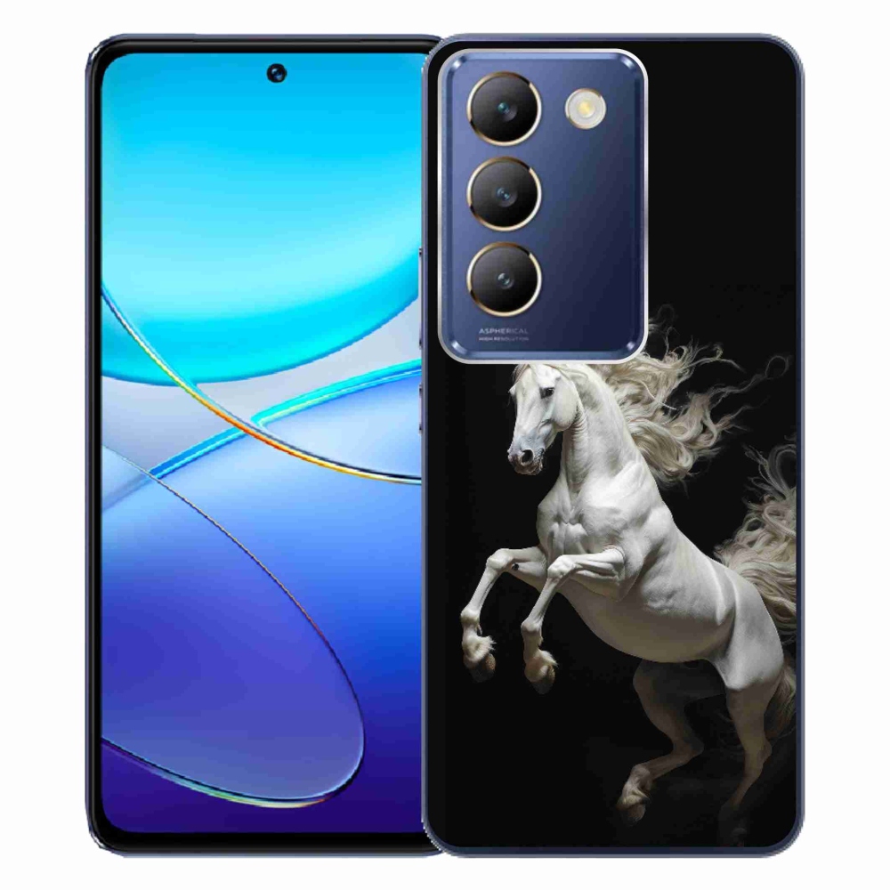 Gelový kryt mmCase na Vivo V40 SE/5G - bílý kůň 4