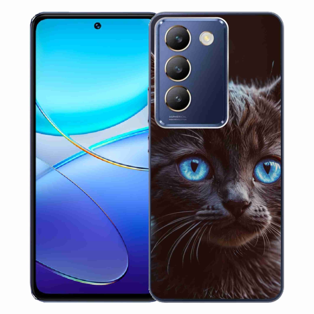 Gelový kryt mmCase na Vivo V40 SE/5G - černé kotě 2