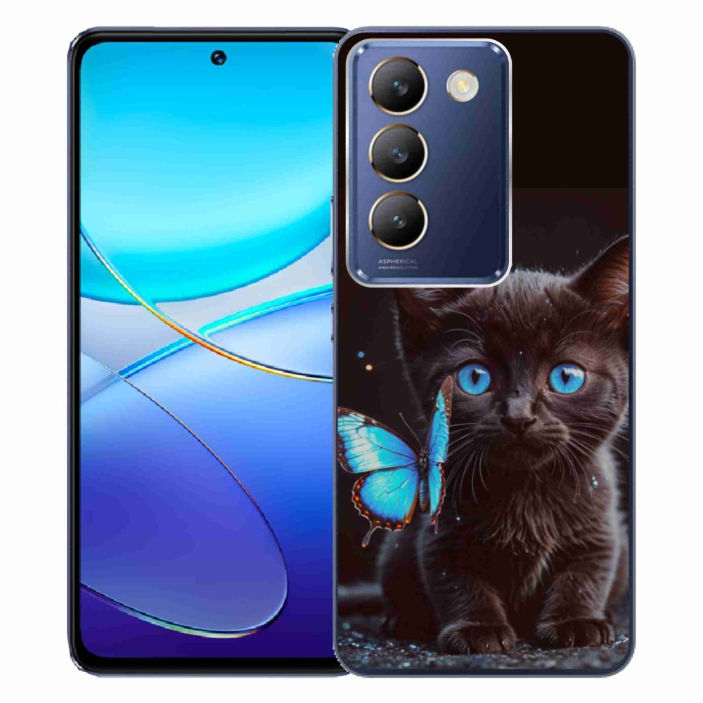 Gelový kryt mmCase na Vivo V40 SE/5G - černé kotě 3
