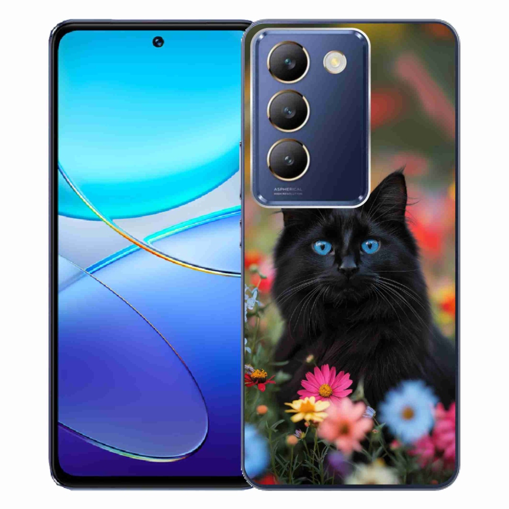 Gelový kryt mmCase na Vivo V40 SE/5G - černé kotě 4
