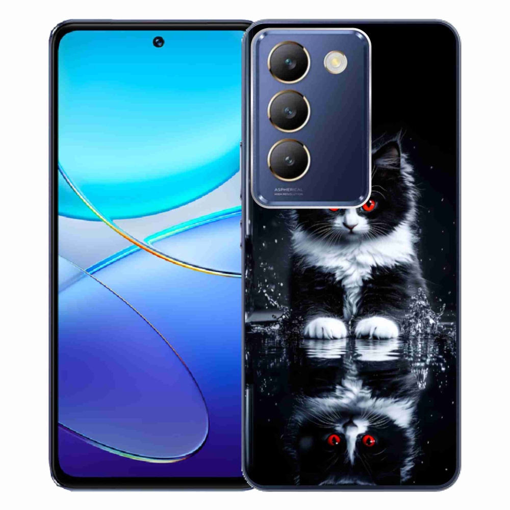 Gelový kryt mmCase na Vivo V40 SE/5G - černobílé kotě